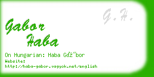 gabor haba business card